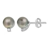 Thumbnail Image 0 of Cultured Tahitian Pearl & Diamond Earrings 10K White Gold