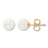Thumbnail Image 1 of Cultured Pearl Stud Earrings 10K Yellow Gold 6 x 6.5mm