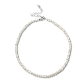 Cultured Pearl Choker Necklace Sterling Silver 16&quot;|Kay