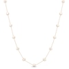 Thumbnail Image 0 of Cultured Pearl Station Necklace 10K Yellow Gold 18"