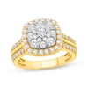 Thumbnail Image 0 of Multi-Diamond Center Cushion-Frame Engagement Ring 2 ct tw 14K Two-Tone Gold