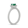 Thumbnail Image 1 of Neil Lane Pear-Shaped Natural Emerald & Diamond Engagement Ring 1/2 ct tw 14K White Gold