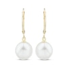 Thumbnail Image 1 of Baroque Cultured Pearl Dangle Earrings 10K Yellow Gold