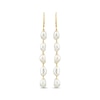Thumbnail Image 1 of Briolette Cultured Pearl Drop Earrings 10K Yellow Gold