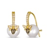 Thumbnail Image 0 of Le Vian Garden Party Cultured Pearl Bee Earrings 1/5 ct tw Diamonds 14K Honey Gold