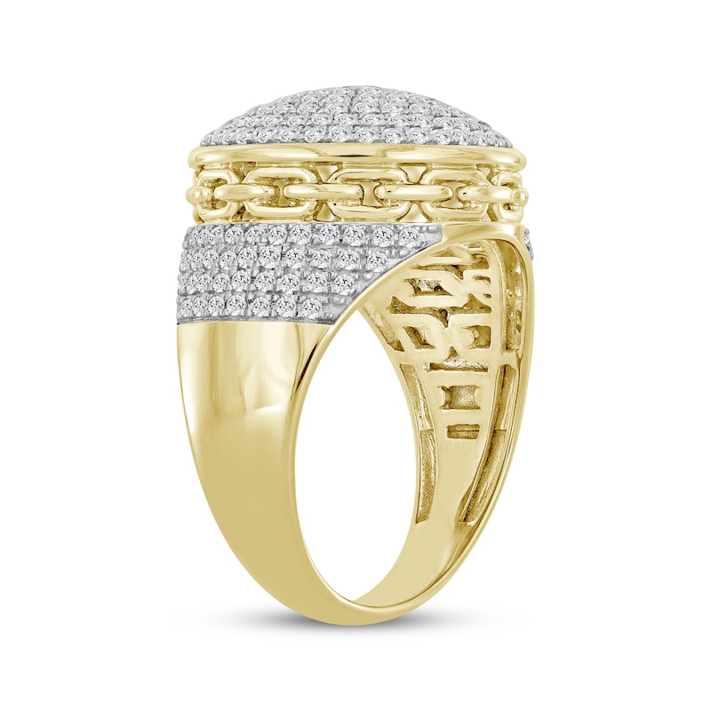 Linked Always Men's Diamond Chain Link Ring 1-1/2 ct tw 10K Yellow Gold