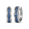 Thumbnail Image 0 of Le Vian Sapphire Waterfall Hoop Earrings 3/8 ct tw Diamonds 14K Vanilla Gold
