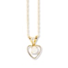 Thumbnail Image 0 of Opal Heart Necklace 14K Yellow Gold 15"