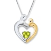 Thumbnail Image 0 of Mother & Child Necklace Peridot Sterling Silver/10K Gold