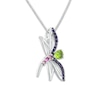 Thumbnail Image 2 of Dragonfly Necklace Multi-Gemstone Sterling Silver