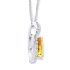 Thumbnail Image 3 of Citrine & White Topaz Necklace Sterling Silver