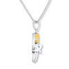 Thumbnail Image 1 of Elephant Necklace Citrine Sterling Silver