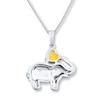 Thumbnail Image 3 of Elephant Necklace Citrine Sterling Silver