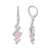 Thumbnail Image 0 of Lab-Created Pink Opal Earrings Sterling Silver