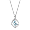 Thumbnail Image 0 of Convertible Butterfly Necklace Blue Topaz Sterling Silver
