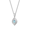 Thumbnail Image 0 of Convertible Blue Topaz/Lab-Created Opal Necklace Sterling Silver