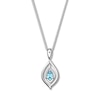 Thumbnail Image 1 of Convertible Blue Topaz/Lab-Created Opal Necklace Sterling Silver