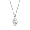 Thumbnail Image 2 of Convertible Blue Topaz/Lab-Created Opal Necklace Sterling Silver