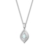 Thumbnail Image 3 of Convertible Blue Topaz/Lab-Created Opal Necklace Sterling Silver