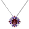 Thumbnail Image 0 of Garnet & Amethyst Necklace Sterling Silver