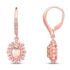 Thumbnail Image 0 of Morganite Earrings 1/3 ct tw Diamonds 10K Rose Gold
