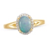 Thumbnail Image 0 of Opal & Diamond Ring 1/10 ct tw 10K Yellow Gold
