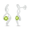 Thumbnail Image 0 of Peridot & Diamond Earrings 1/20 ct tw 10K White Gold