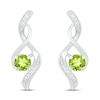 Thumbnail Image 2 of Peridot & Diamond Earrings 1/20 ct tw 10K White Gold