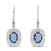 Thumbnail Image 0 of London Blue Topaz & White Lab-Created Sapphire Dangle Earrings Sterling Silver