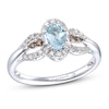 Thumbnail Image 0 of Le Vian Blue Topaz Ring 1/5 ct tw Diamonds 14K Vanilla Gold
