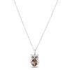 Thumbnail Image 0 of Le Vian Quartz Owl Necklace 1/15 ct tw Diamonds 14K Vanilla Gold 18"