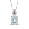 Thumbnail Image 0 of Le Vian Diamond & Aquamarine Necklace 1/3 ct tw 14K Vanilla Gold 18"