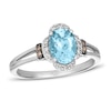 Thumbnail Image 0 of Le Vian Diamond & Aquamarine Ring 1/10 ct tw 14K Vanilla Gold