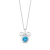 Thumbnail Image 0 of Disney Treasures Mickey Mouse Swiss Blue Topaz & Diamond Necklace Sterling Silver 17"