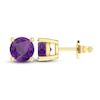 Thumbnail Image 0 of Amethyst Solitaire Earrings 10K Yellow Gold