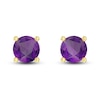 Thumbnail Image 1 of Amethyst Solitaire Earrings 10K Yellow Gold