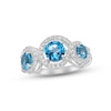 Thumbnail Image 0 of Swiss Blue Topaz & White Topaz Ring Sterling Silver