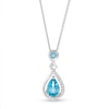 Thumbnail Image 0 of Blue/White Topaz Necklace Sterling Silver 18"