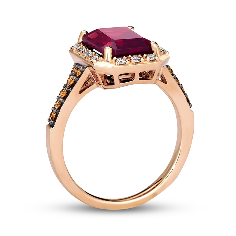 Le Vian Garnet Ring 3/8 ct tw Diamonds 14K Strawberry Gold