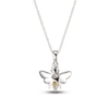 Thumbnail Image 2 of Citrine & White Lab-Created Sapphire Bee Necklace Sterling Silver 18"