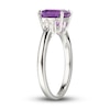 Thumbnail Image 2 of Amethyst & White Lab-Created Sapphire Ring Sterling Silver