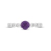 Thumbnail Image 3 of Hallmark Diamonds Amethyst Promise Ring 1/10 ct tw Sterling Silver