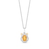 Thumbnail Image 0 of Disney Treasures Winnie the Pooh Citrine & Diamond Necklace 1/15 ct tw Sterling Silver & 10K Yellow Gold 17"