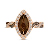 Thumbnail Image 3 of Le Vian Chocolate Twist Quartz Ring 1/2 ct tw Diamonds 14K Strawberry Gold