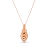 Thumbnail Image 2 of Le Vian Chocolate Twist Quartz Necklace 1/3 ct tw Diamonds 14K Strawberry Gold 19”