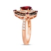 Thumbnail Image 1 of Le Vian Pear & Round-Cut Garnet Ring 3/4 ct tw Diamonds 14K Strawberry Gold