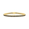 Thumbnail Image 0 of Men's Black Diamond Square Link Tennis Bracelet 3 ct tw 10K Yellow Gold 8.5"