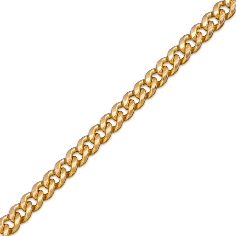 Hollow Cuban Curb Chain Necklace 10K Yellow Gold 22"