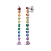 Thumbnail Image 0 of Lab-Created Gemstone Rainbow Drop Earrings Sterling Silver