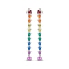 Thumbnail Image 1 of Lab-Created Gemstone Rainbow Drop Earrings Sterling Silver